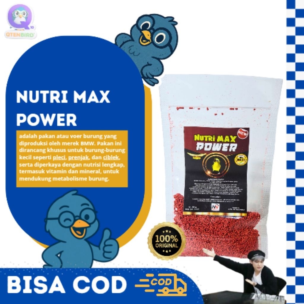 Nutri Max Power Voer Burung Pleci menciptakan sumber energi power volume yang mengkristal gacor