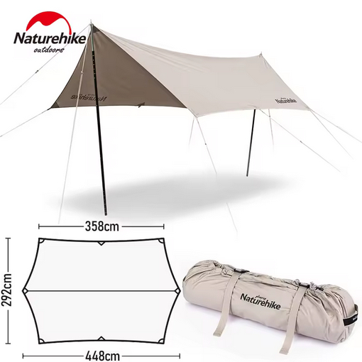 FLYSHEET TENDA CAMPING COTTON HEXAGONAL CANOPY NATUREHIKE NH20TM005