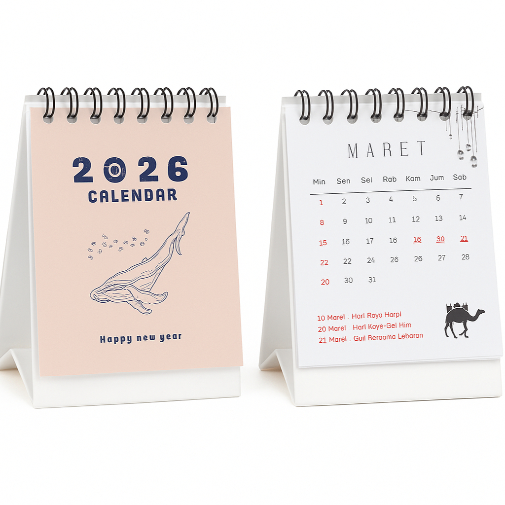 

Souvenir Kalender Duduk Mini 2026 | Souvenir Pernikahan