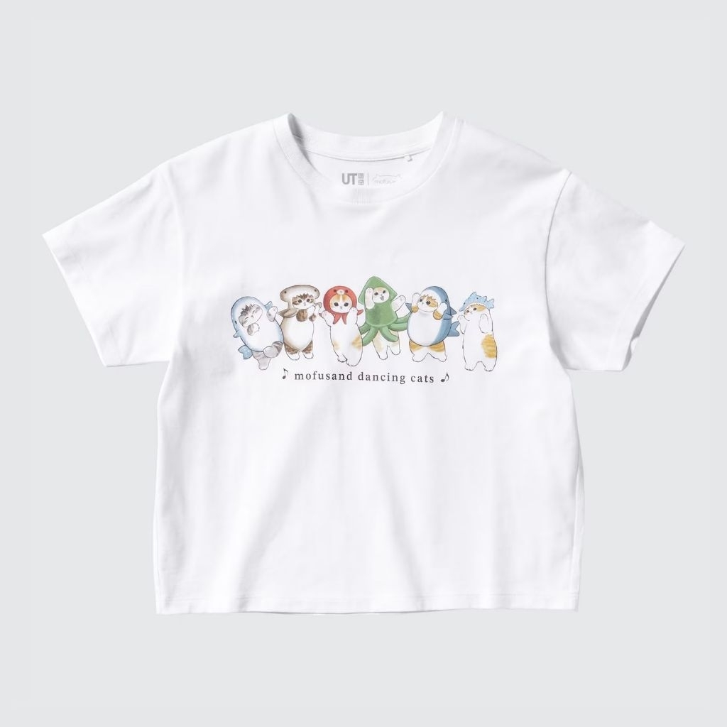 Tshirt Anak 1-12 Tahun Uniqlo x Mofusand Dancing Cats  | KIDS UT Mofusand Kaos Anak Lengan Pendek - 