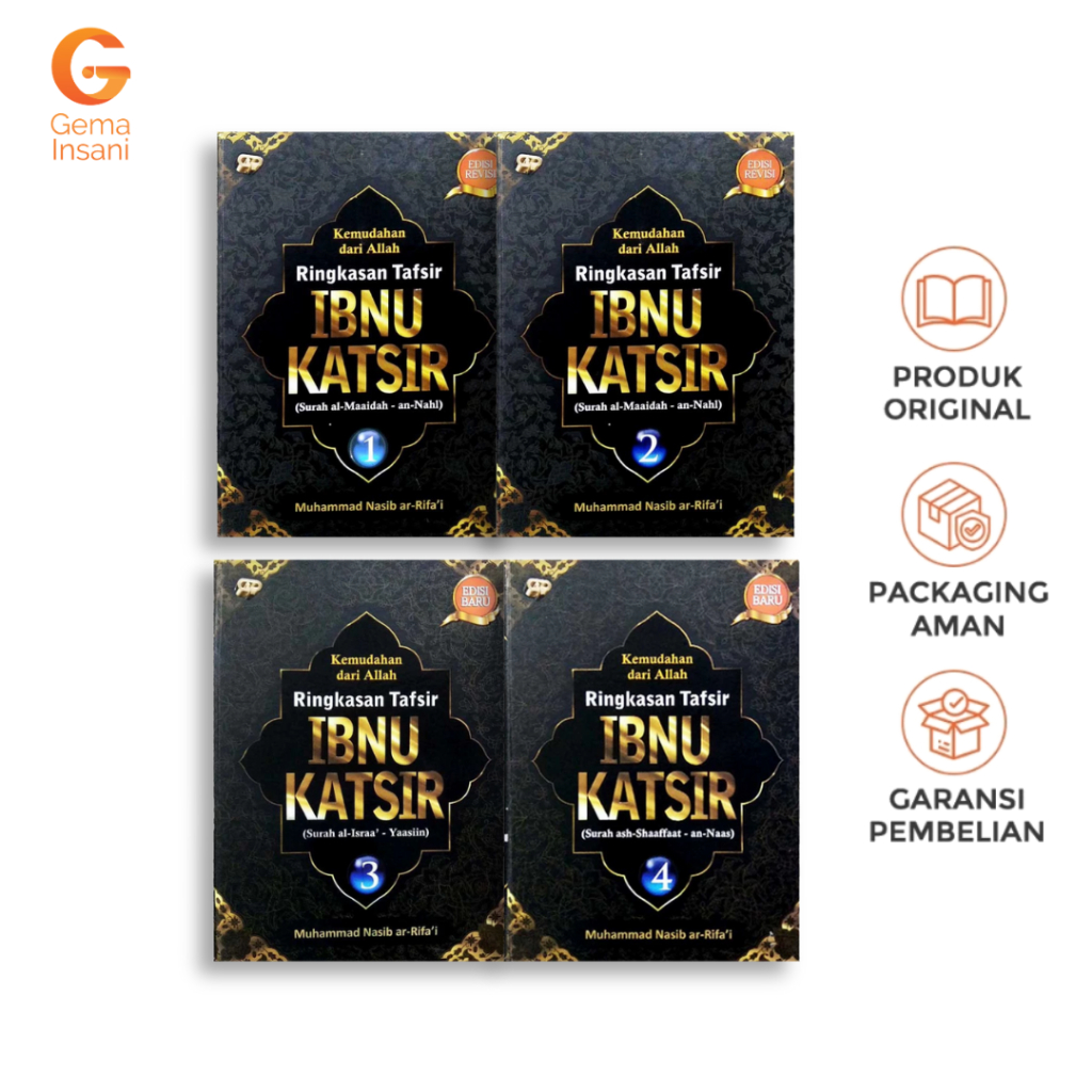Gema Insani 1 Set Ringkasan Tafsir Ibnu Katsir Eds. Baru (4 Jilid)