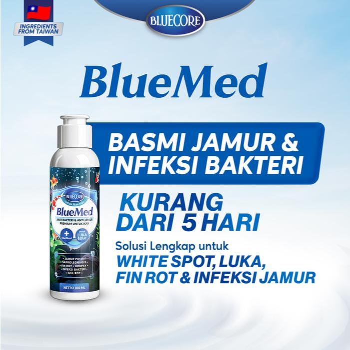 Bluecore BlueMed - Cairan Anti jamur & Antibiotik Ikan Mengatasi White Spot, Fin Rot, Infeksi Bakter