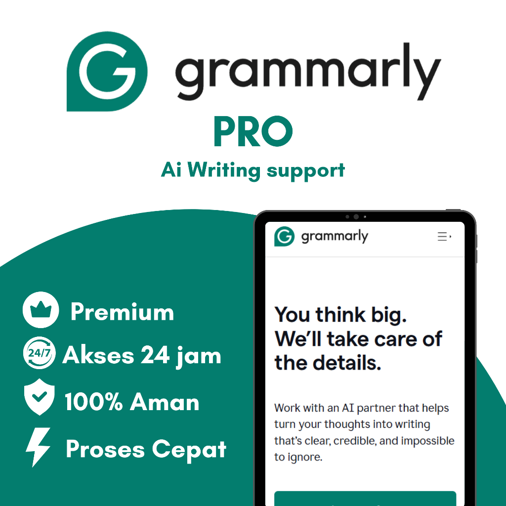 Grammarly Pro Premium Full Garansi