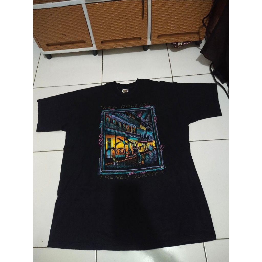 Kaos Fruit Of The Loom New Orleans French Quarter Vintage 1991