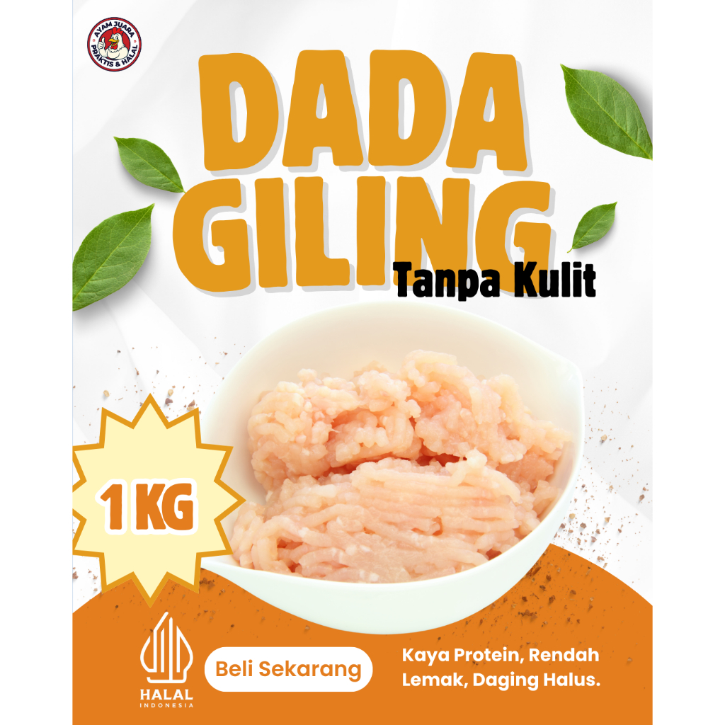 

Daging Ayam Giling Dada tanpa Kulit 1kg ayam juara