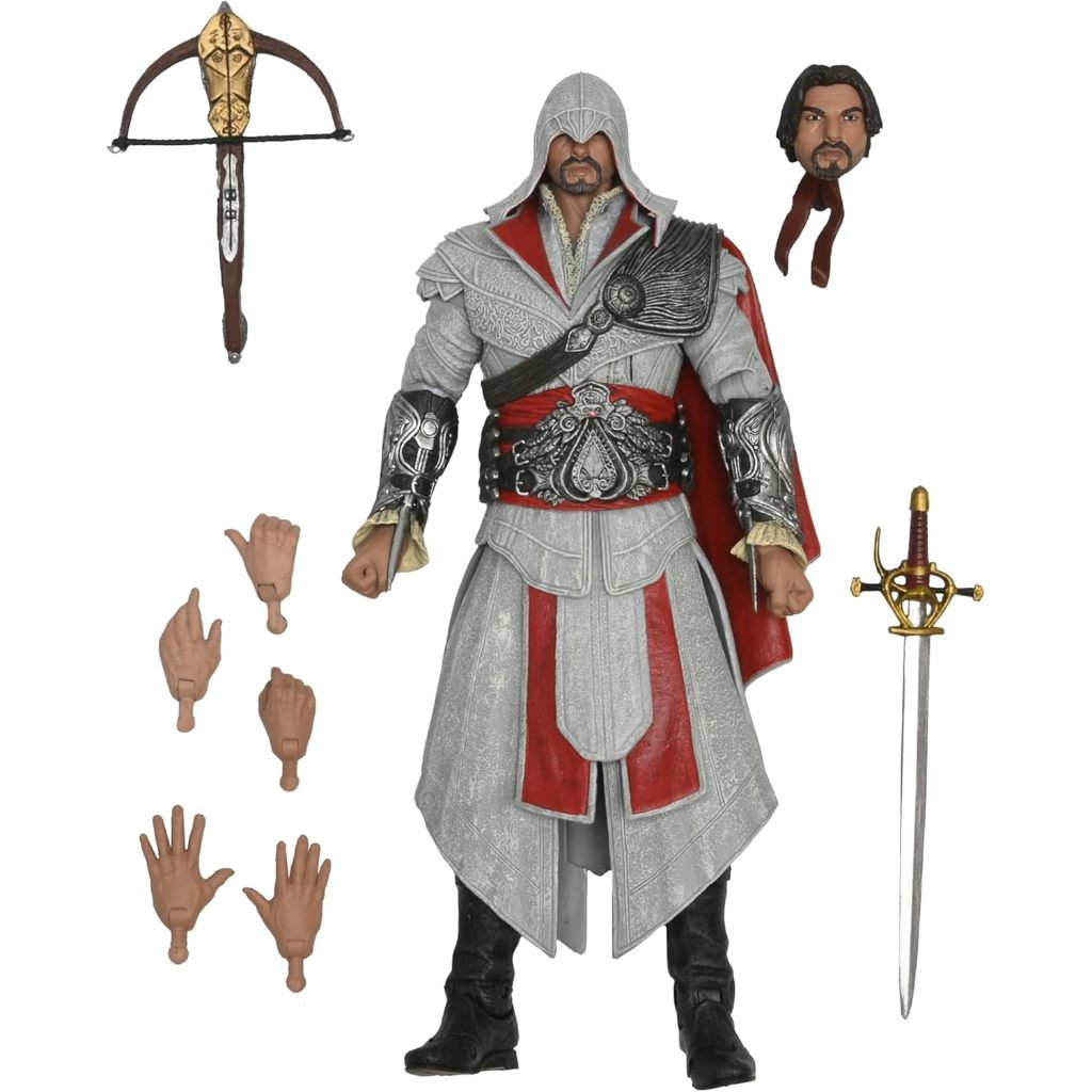STOK TERBATAS NECA - ASSASSIN'S CREED: BROTHERHOOD - 7" SCALE ACTION FIGURE - EZIO AUDITORE IN