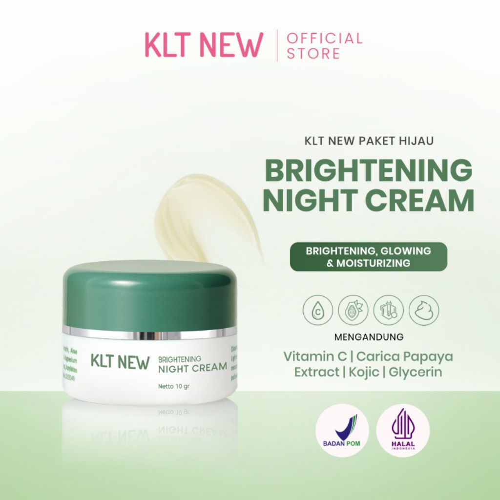 KLT Cream Malam New KLT Hijau BPOM / New KLT Cream Night KLT Hijau / Night Cream KLT Hijau BPOM