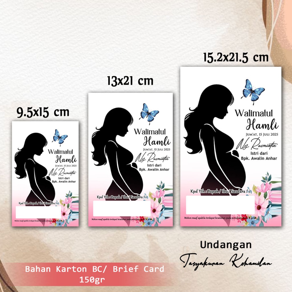 COD Undangan 4 Bulanan Undangan 7 Bulan Kehamilan Undangan Walimah Undangan Walimatul Hamli Undangan