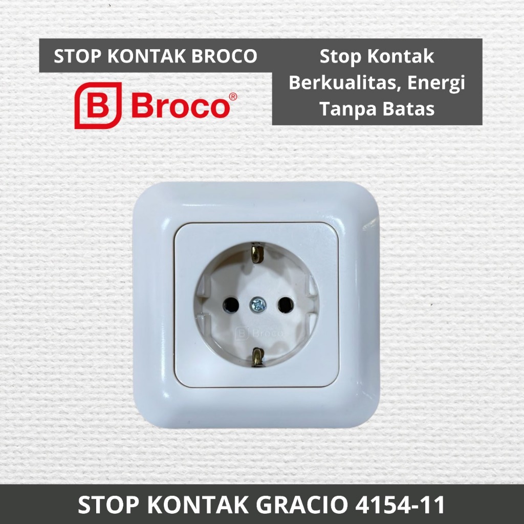 Stop Kontak Broco Gracio 4154-11 | Stop Kontak Dinding Listrik Berkualitas
