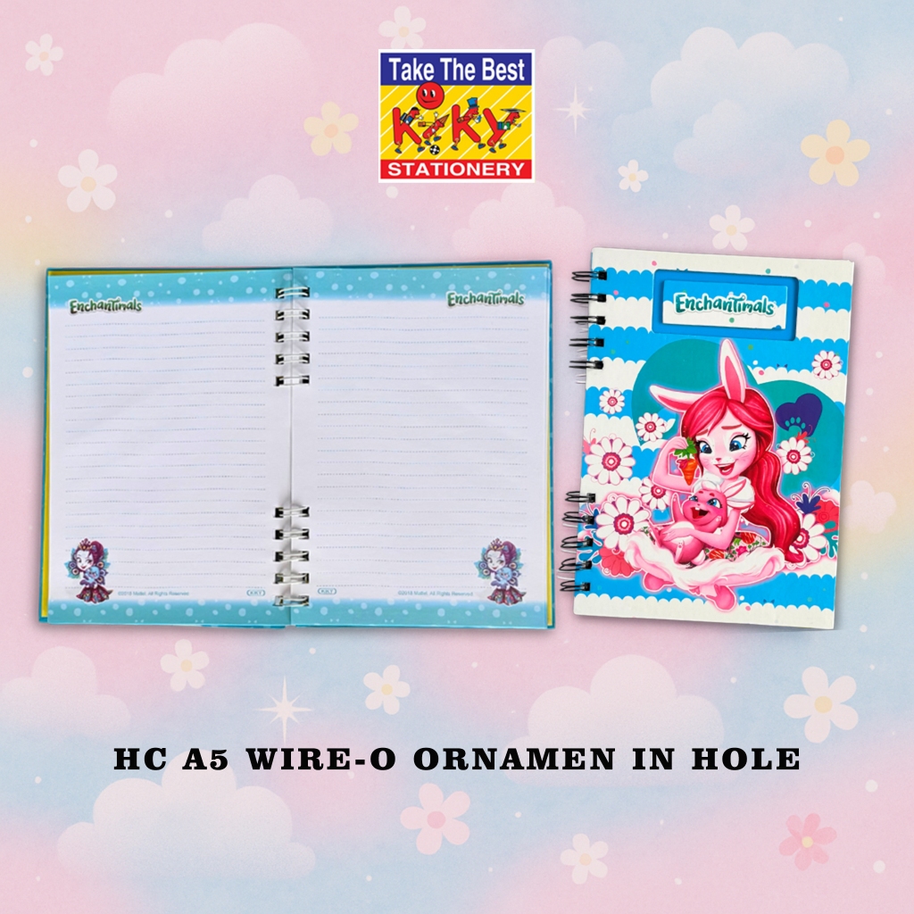 

KIKY A5 Hard Cover Wire-O with Ornament in Hole Ukuran A5 - 1 Buku