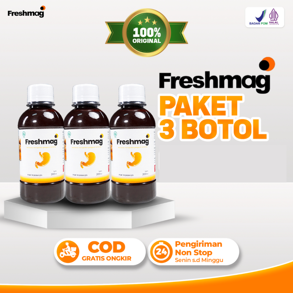 

Freshmag 3 Botol - Solusi Atasi Masalah Maag Nyeri Asam Lambung Menahun Mual Muntah Infeksi Lambung