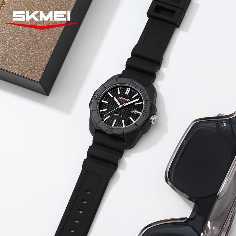 SKMEI 2393 Original Jam Tangan Pria Analog Stainless Steel Tahan Air