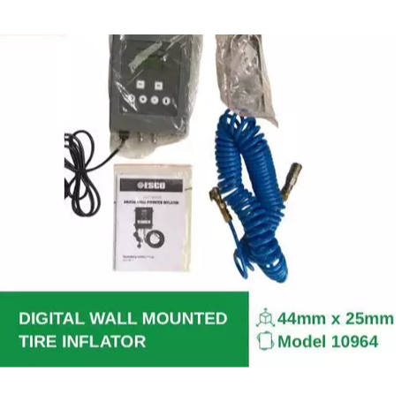 ESCO Digital Tire Inflator Model 10964 - Pompa Ban Dinding 44mm x 25mm untuk Motor & Mobil Tahan Lam