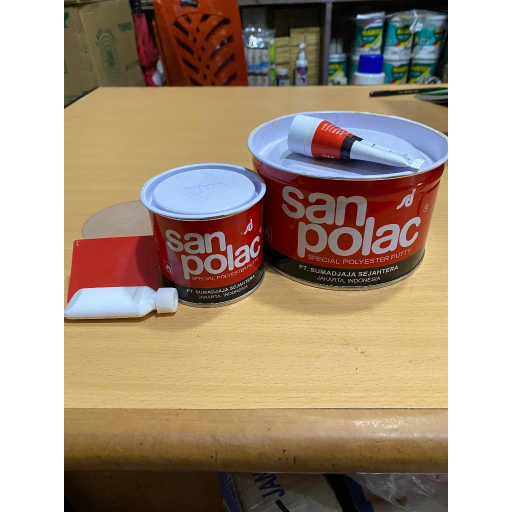 Dempul Sanpolac 250gr & 1kg – Dempul Kayu, Besi, Tembok | Hasil Halus & Rata