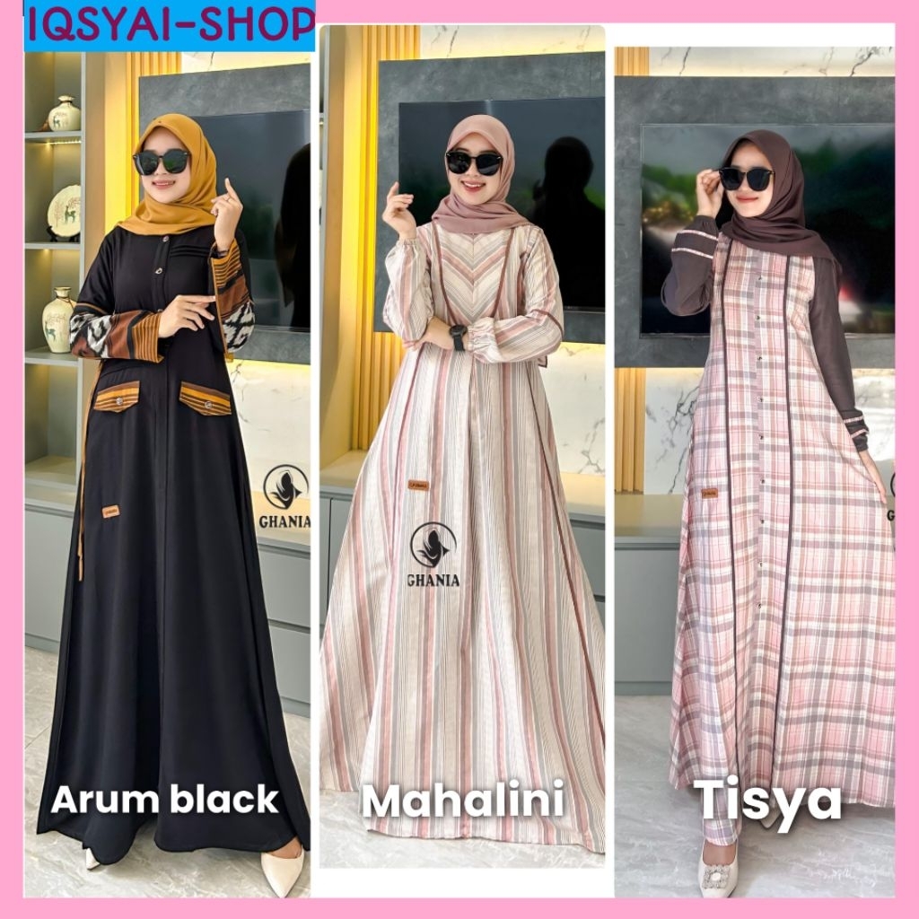 Iqsyai_Shop-ghania Arum dress-ghania tisya dress-ghania mahalini dress