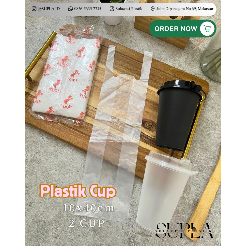 Plastik Gelas Minuman 2 Cup | Plastik Gelas 1 Cup | Plastik Minuman | Plastik Sekali Pakai