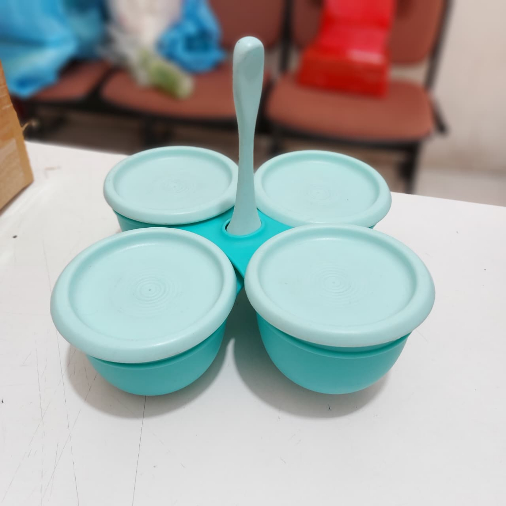 Tupperware blossom condimate tempat bumbu sambal serbaguna warna tosca 250ml