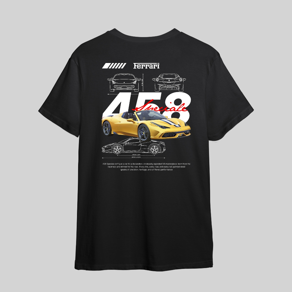 T-Shirt Bitorex Ferrari 458 Speciale Car Graphic Premium Tee