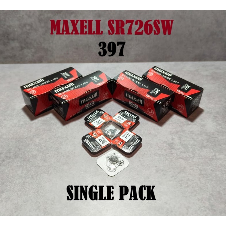 ORIGINAL BATERAI MAXELL SR 726 SW SR726SW 397 SINGLE PACK ASLI