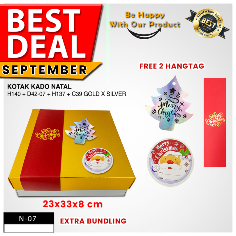 

Box Kado - Kotak Hadiah Metalize - Special Natal - Gift Box Premium - N-07