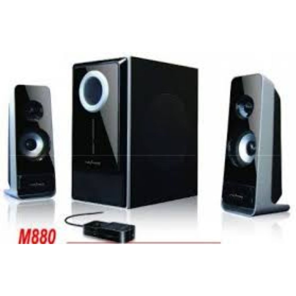 SPEAKER PORTABLE ADVANCE M 880 M880 SPIKER AKTIP ACTIVE MULTIMEDIA SUBWOOFER SYSTEM SUPER WOOFER DVD