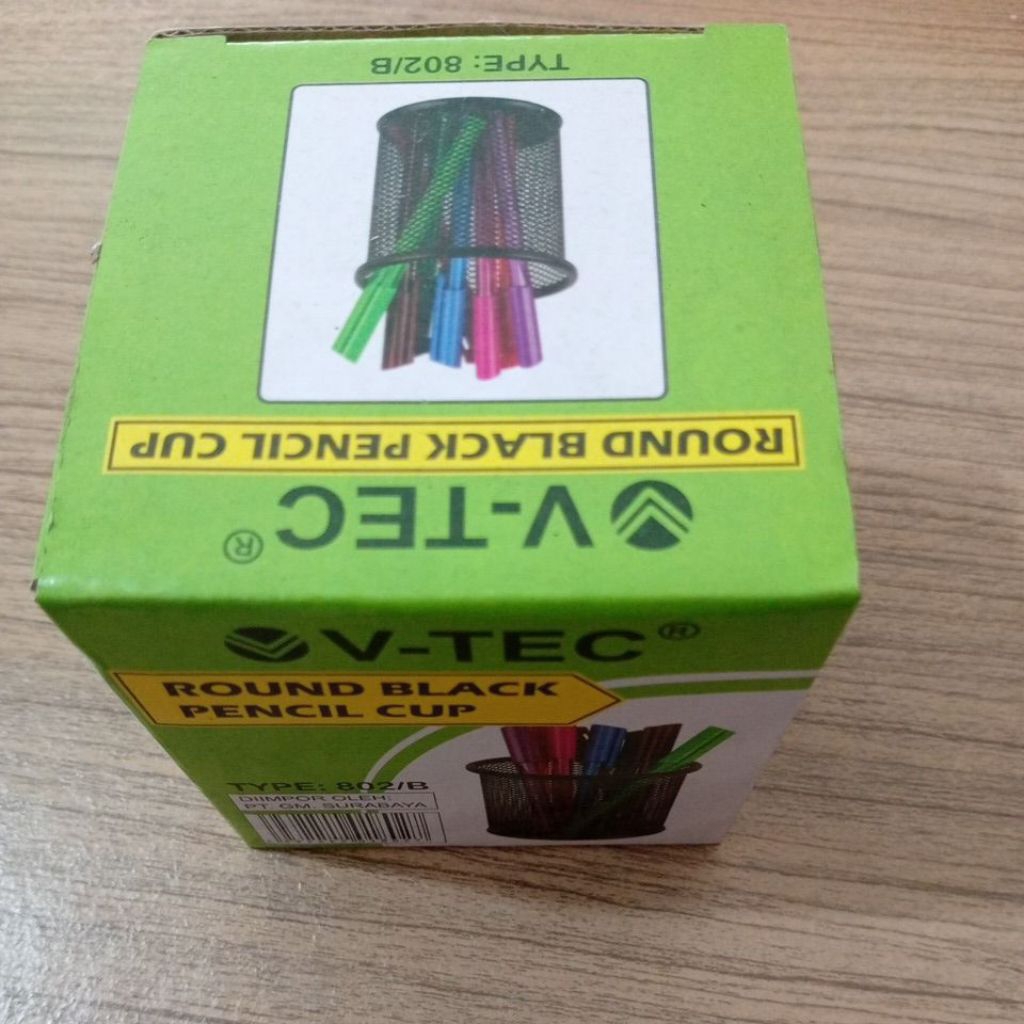 

V-TEC PENSIL CUP BULAT HITAM 80