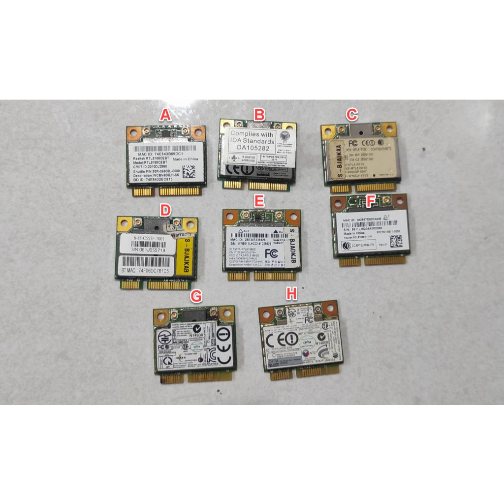 WIFI RealTek Wireless RTL8188CE RTL8192CE RTL8191SE RTL8192SE RTL8192DE RTL8723AE RTL8188EE