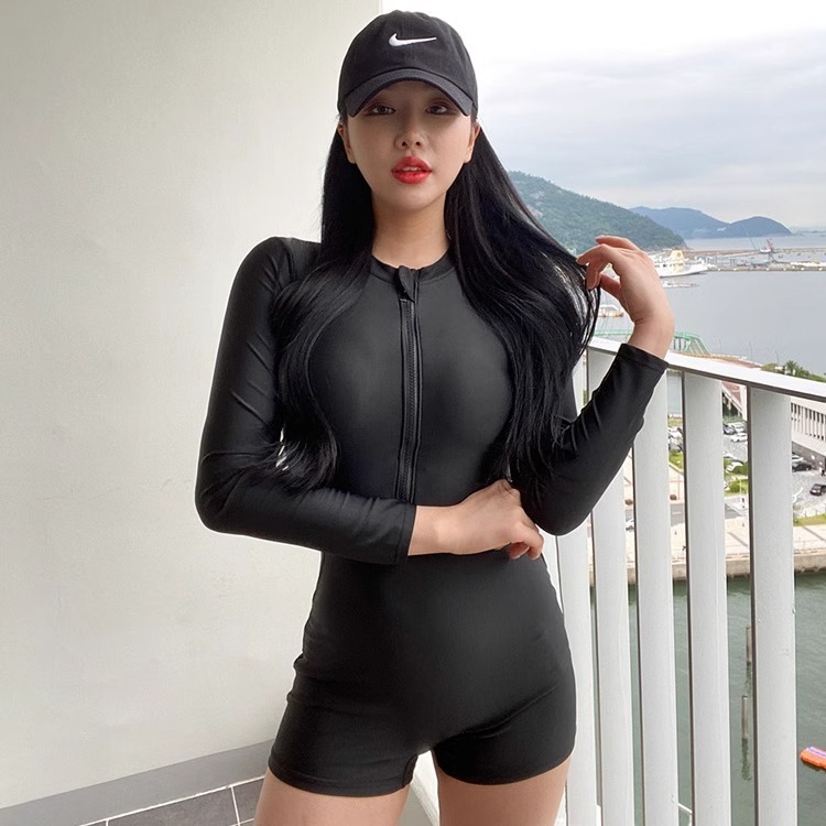 Baju Renang Wanita Lengan Panjang Baju Pantai Wanita Kekinian Baju Renang Surfer Girl Beach Outfit S