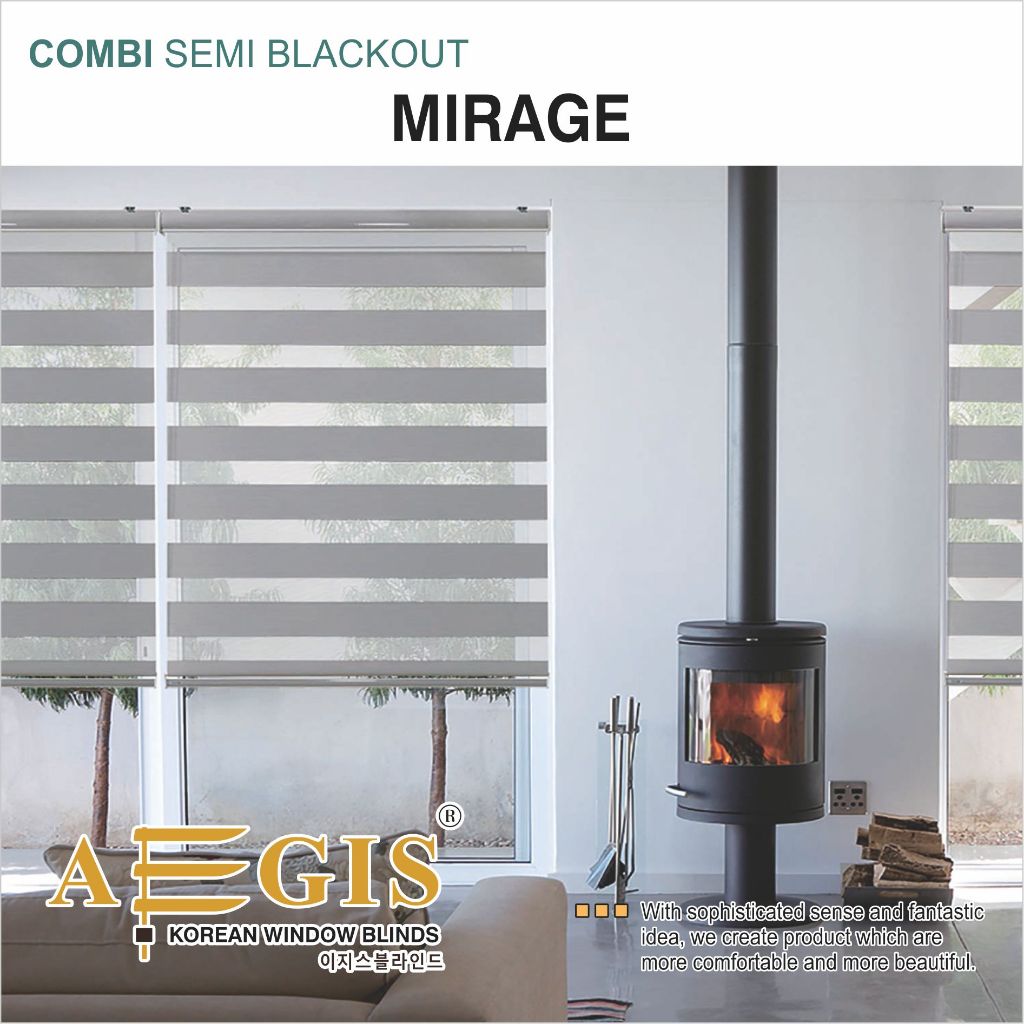 Erihome Aegis Combi Blind Semi Blackout Mirage | Roller Blind Premium Anti UV