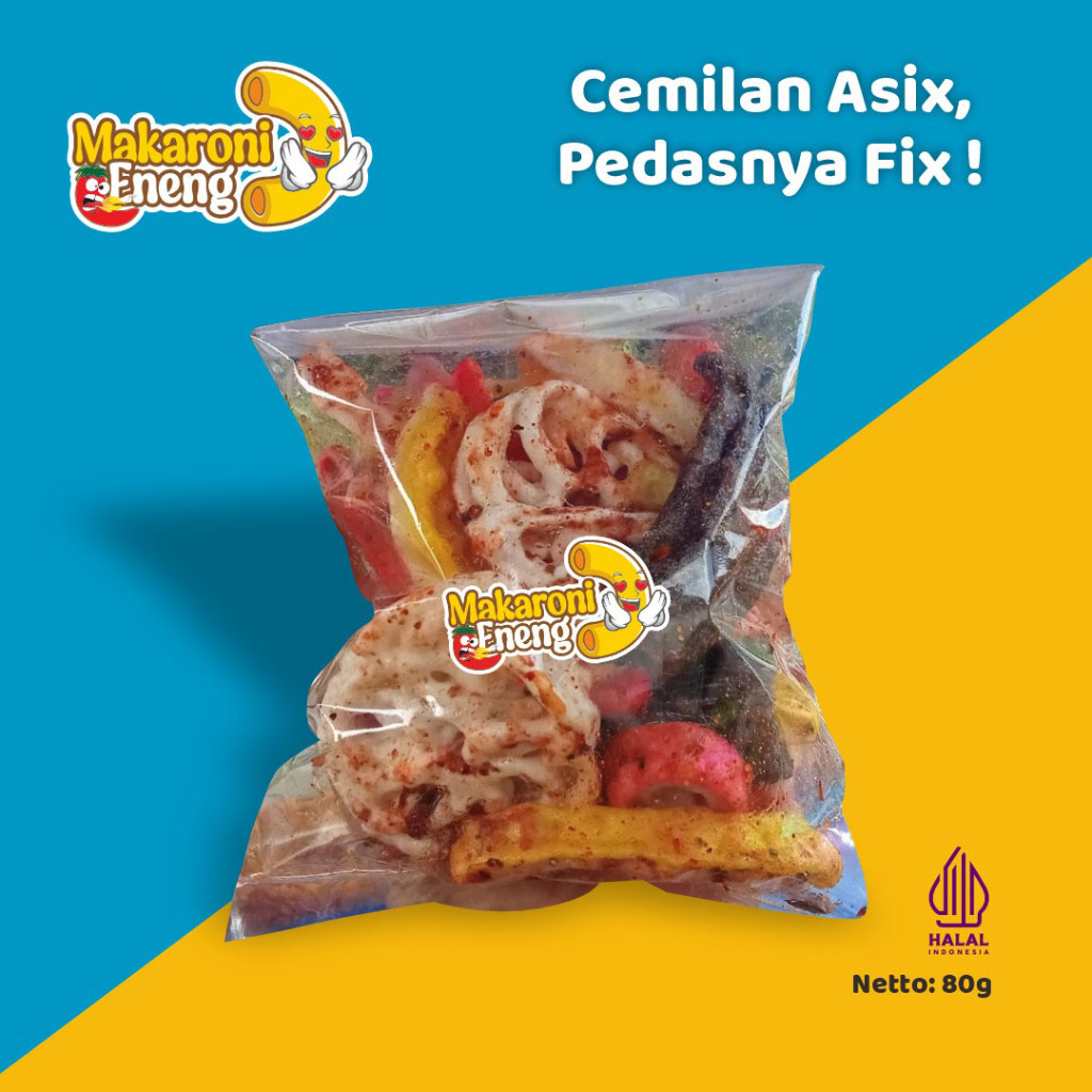 

Makaroni Eneng Kerupuk Mix Pedas Kemasan 80 Gram