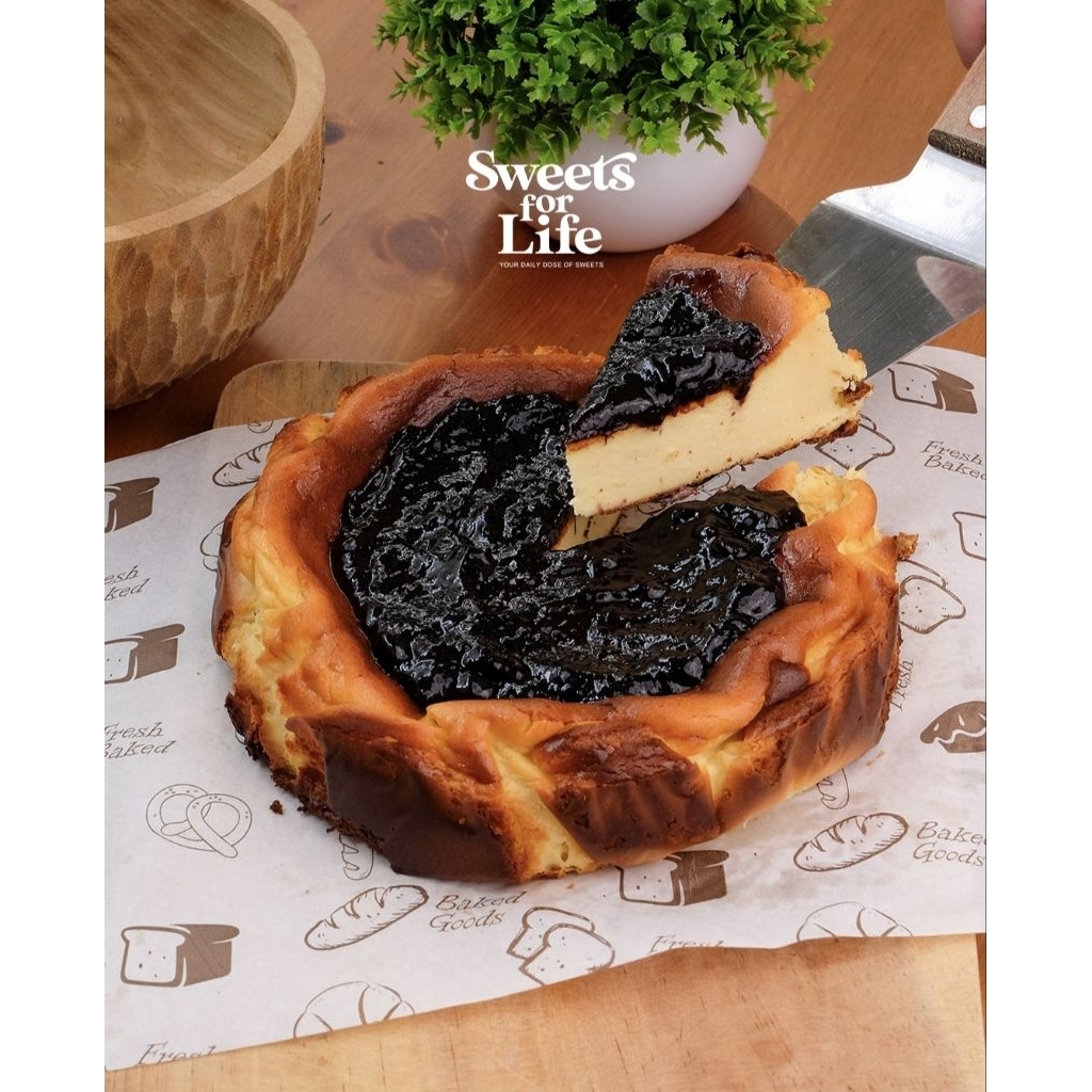 Blueberry Basque Cheesecake, Cheesecake Blueberry