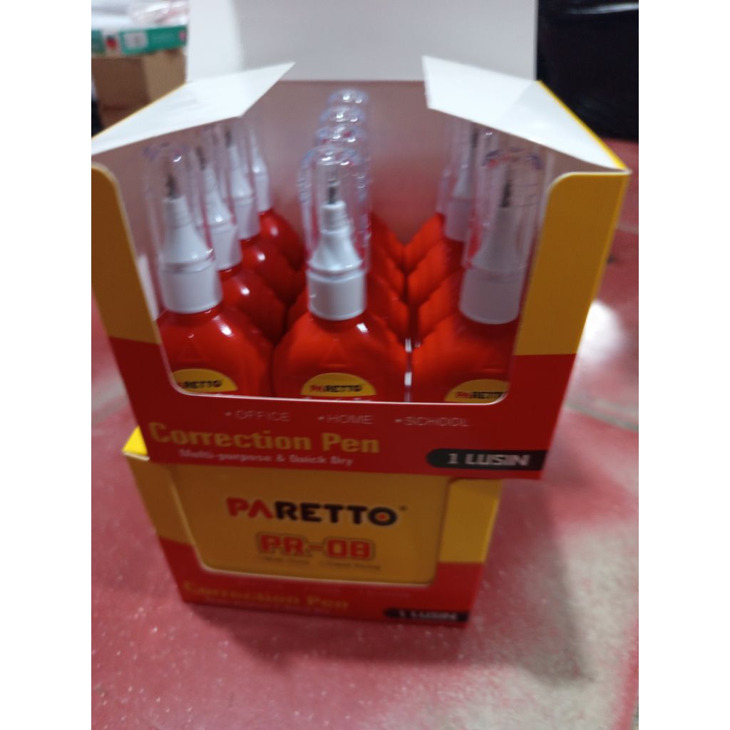 

Tip x murah ujung besi 12 pcs / tipex merah