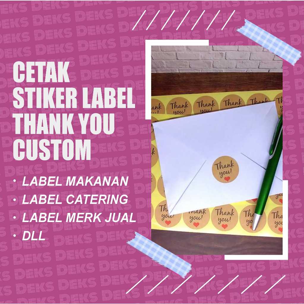 

Cetak Sticker Bulat Thank You / Print Stiker Label Terima Kasih - Chromo D 2CM