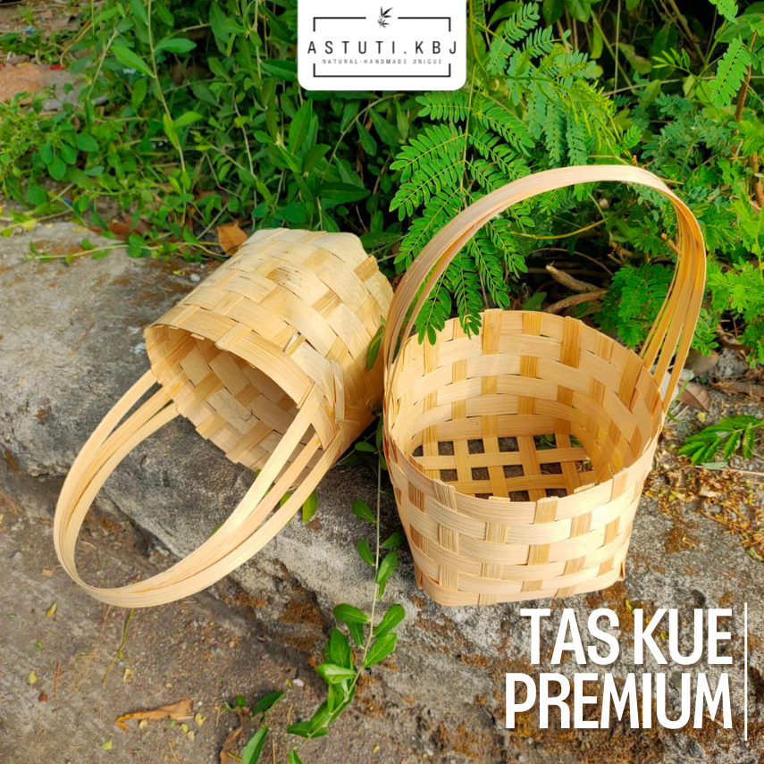 KERANJANG / TAS KUE PREMIUM | keranjinan bambu | wadah kue | wadah makanan | hampers | souvenir