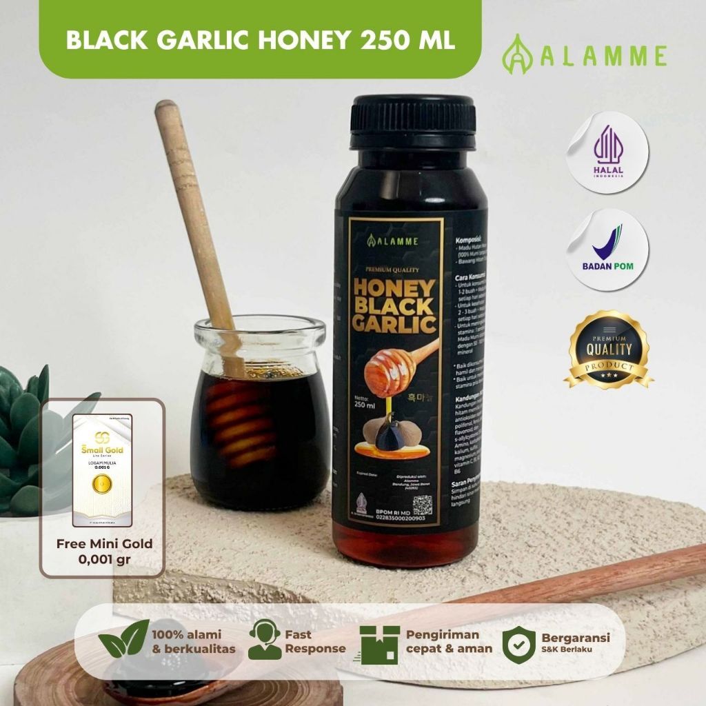 

Alamme Black Garlic Honey Madu Bawang Hitam Tunggal Lanang Premium 250 ml