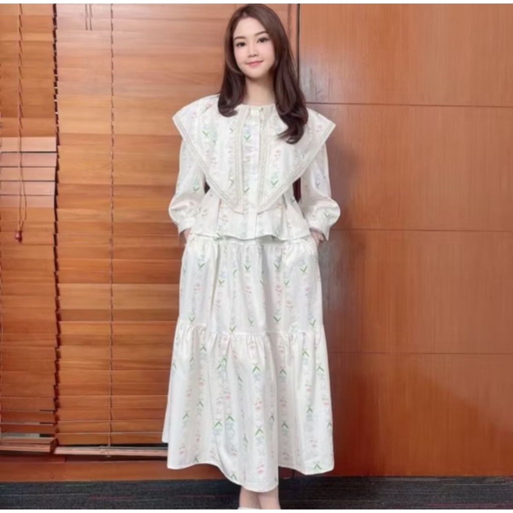 setelan rok korea