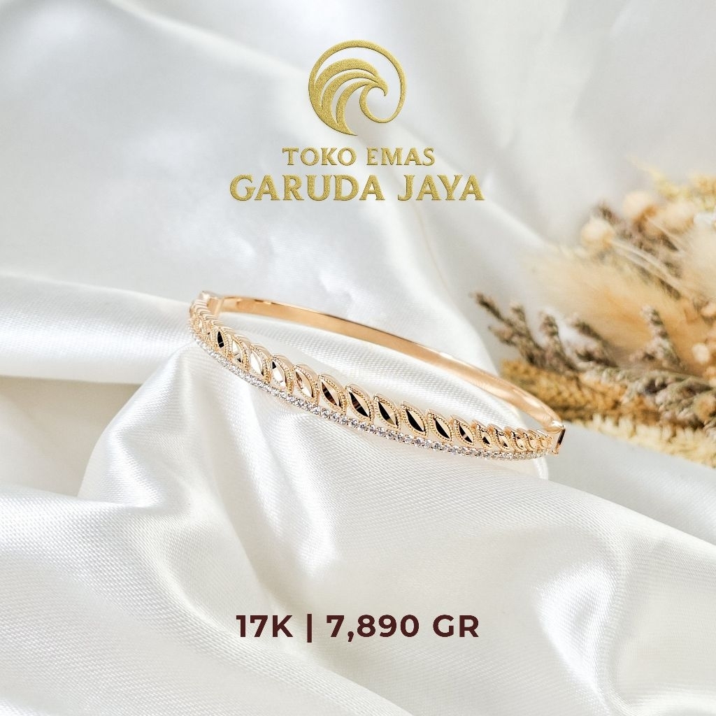 GELANG DAUN VERDELLE 17K | GELANG EMAS 17K | GELANG 7 GR