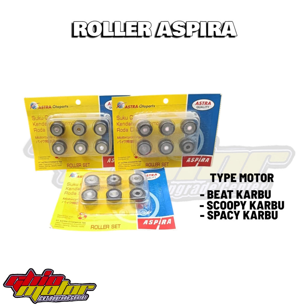 ROLLER ASPIRA BEAT KARBU-SCOOPY KARBU-SPACY KARBU ROLLER ORIGINAL ASTRA 12 GRAM MOTORCYCLE