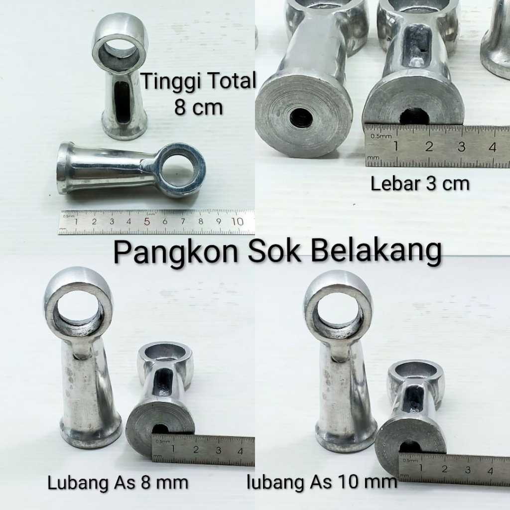 Pangkon Peninggi Shock Belakang Dudukan Shock Sepeda Motor Panjang 7 cm