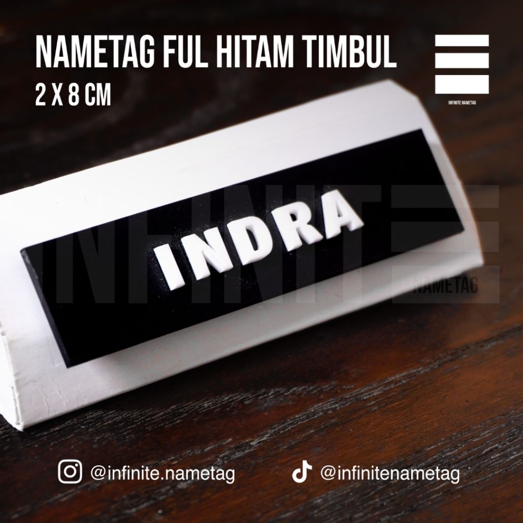 

Nametag Full Hitam Timbul 3D - 2x8 cm - Akrilik - Elegant & Exclusive