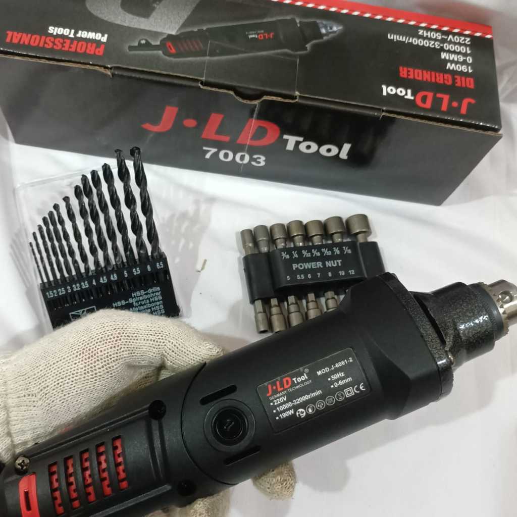 VR.. Mesin die grinder jld variable speed bor tuner gerinda mini 6mm bor ukir grafil mata bor set 13