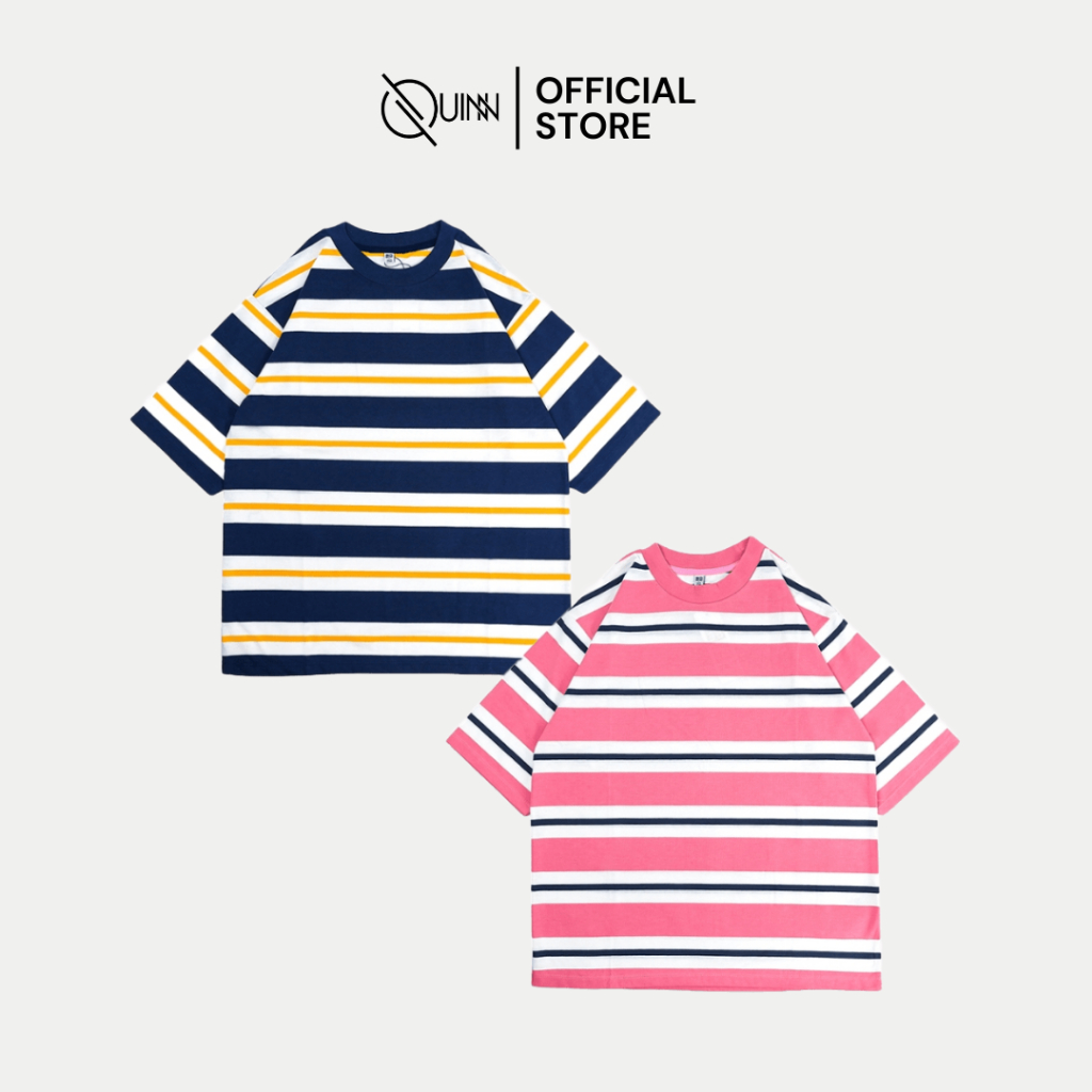 Uniqlo Oversized Tshirt Striped Tee / Kaos Lengan Pendek Motif Garis Pria Wanita Unisex