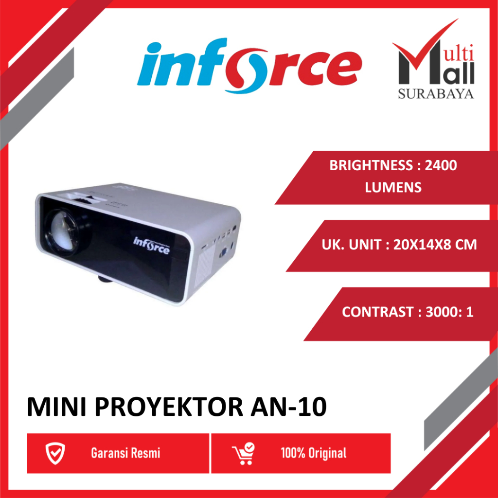 Inforce Mini Proyektor AN-10 + Non TV