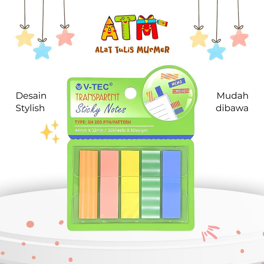 

Penanda Catatan/Sticky Notes/Vtek Sticky Notes SM 205 PTN/Pattern