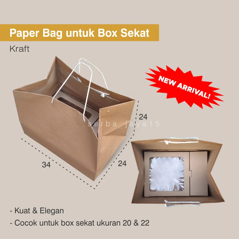 

[Min. 10pcs saja] PAPER BAG / TAS KERTAS UNTUK BOX SEKAT 20 DAN 22