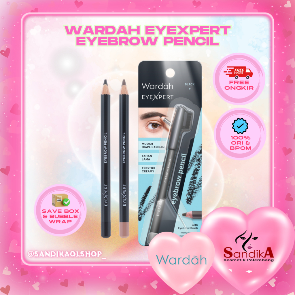 Wardah Eyexpert Eyebrow Pensil Alis (100% Original)
