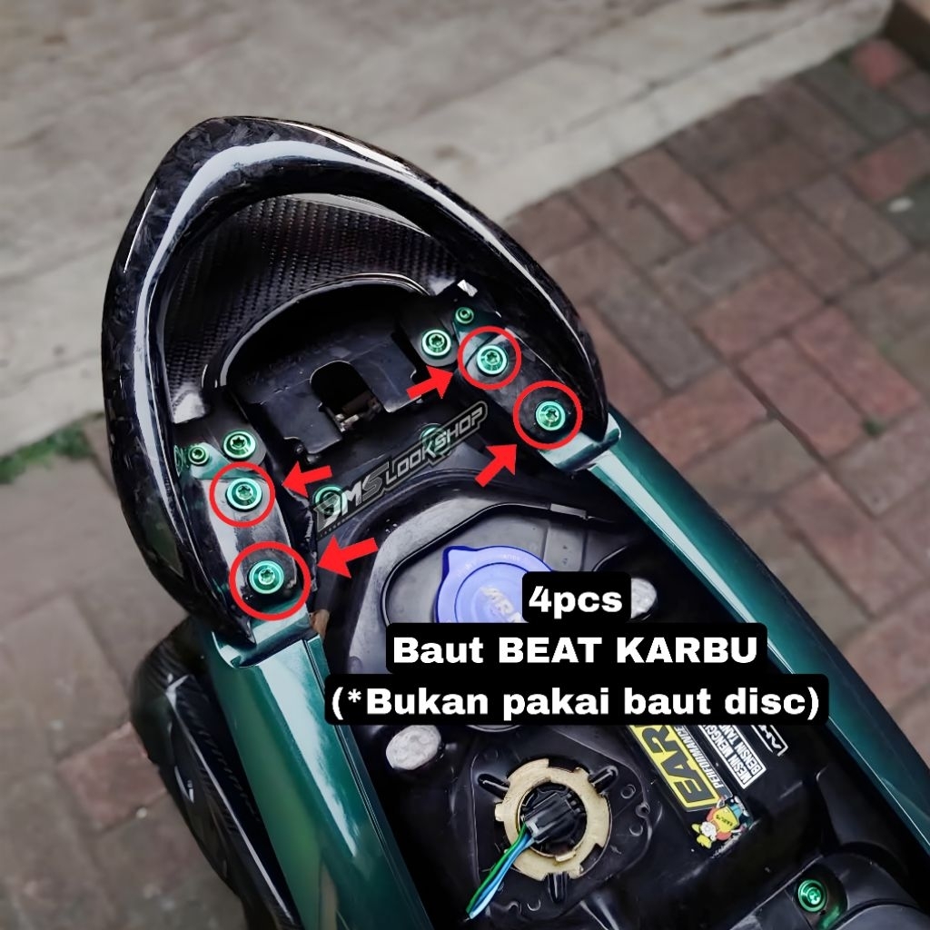 baut titanium behel beat karbu original vietnam