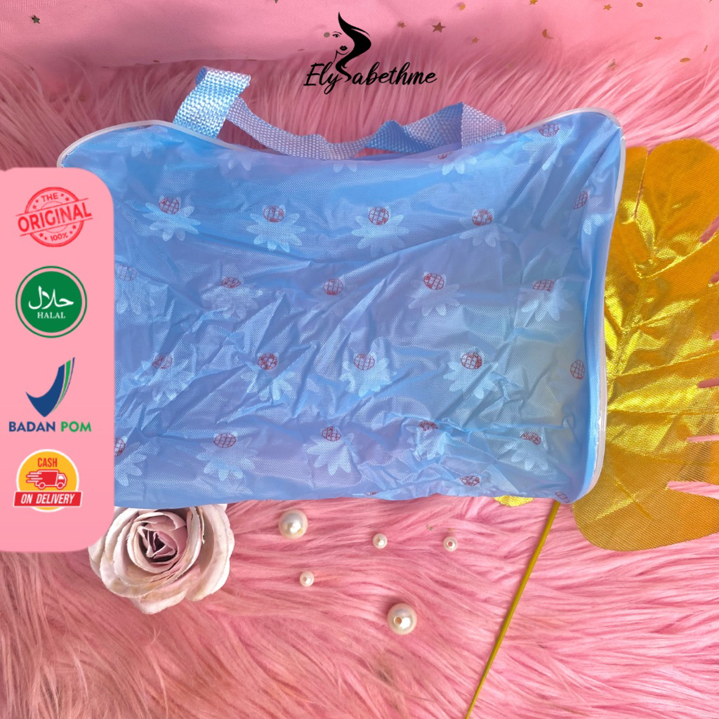 ✿ELYSABETHME✿ Tas kosmetik pvc ada tali serbaguna makeup lipstick bedak tahan air kualitas bagus dom