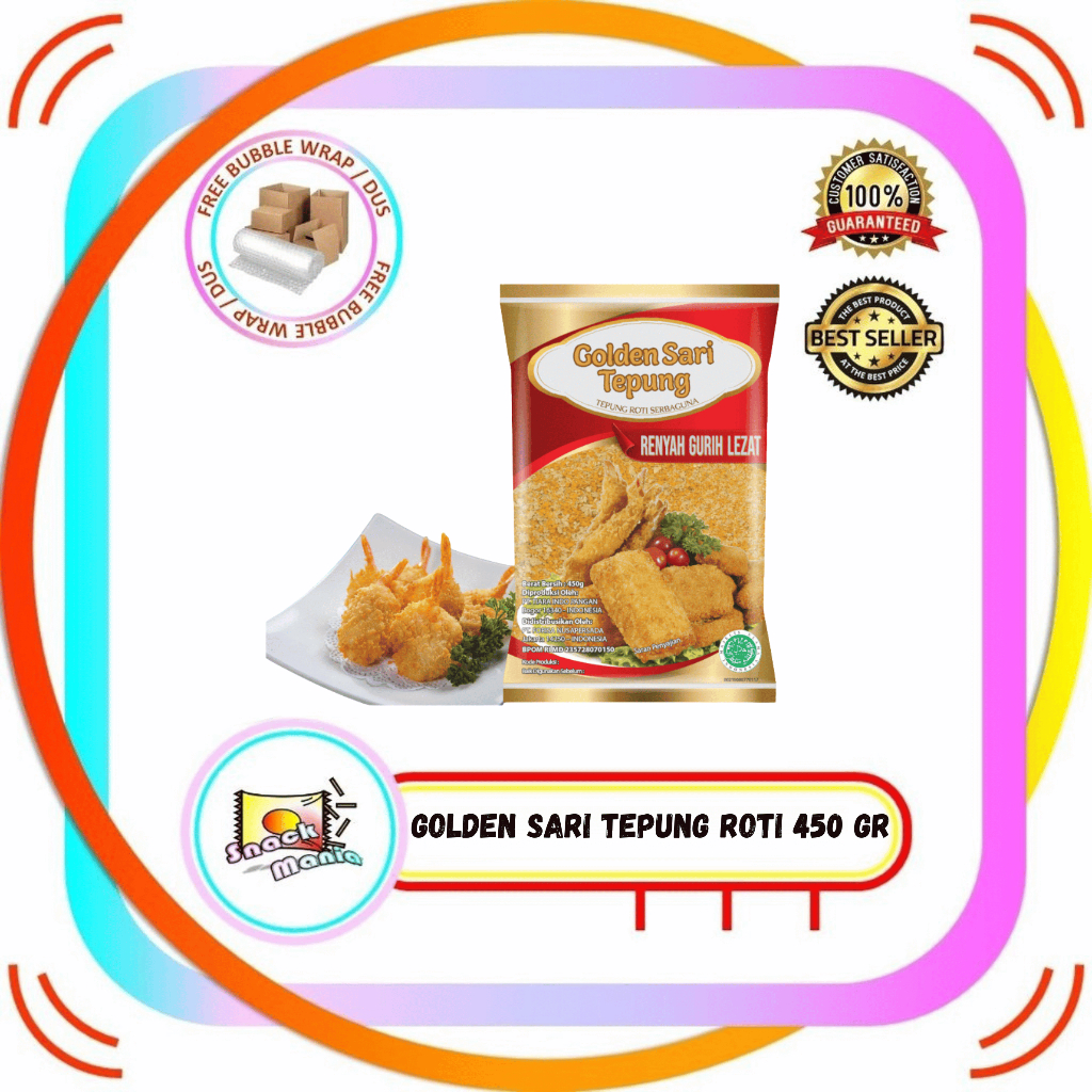 

Golden Sari Tepung Roti ~ 450gr Tepung Panir Tepung Roti Serbaguna