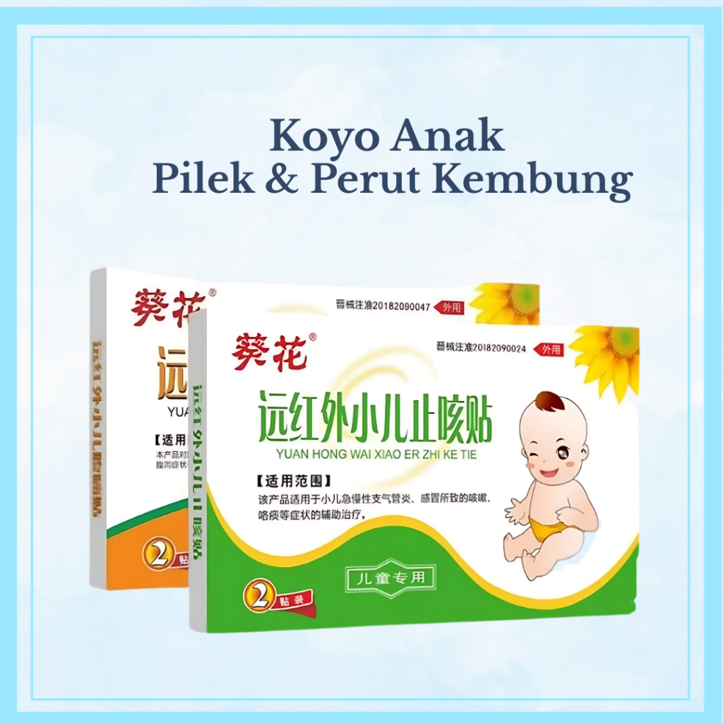 Koyo Plester Bayi 2Pcs Pereda Batuk Flu Pilek & Perut Kembung Sesak Nafas - BB025